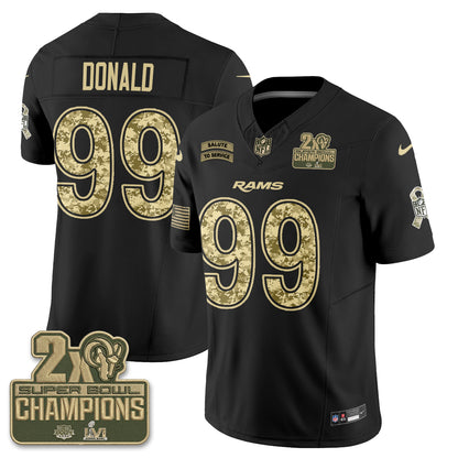 Los Angeles Rams 2026 Salute To Service Vapor Jersey V2- Stitched