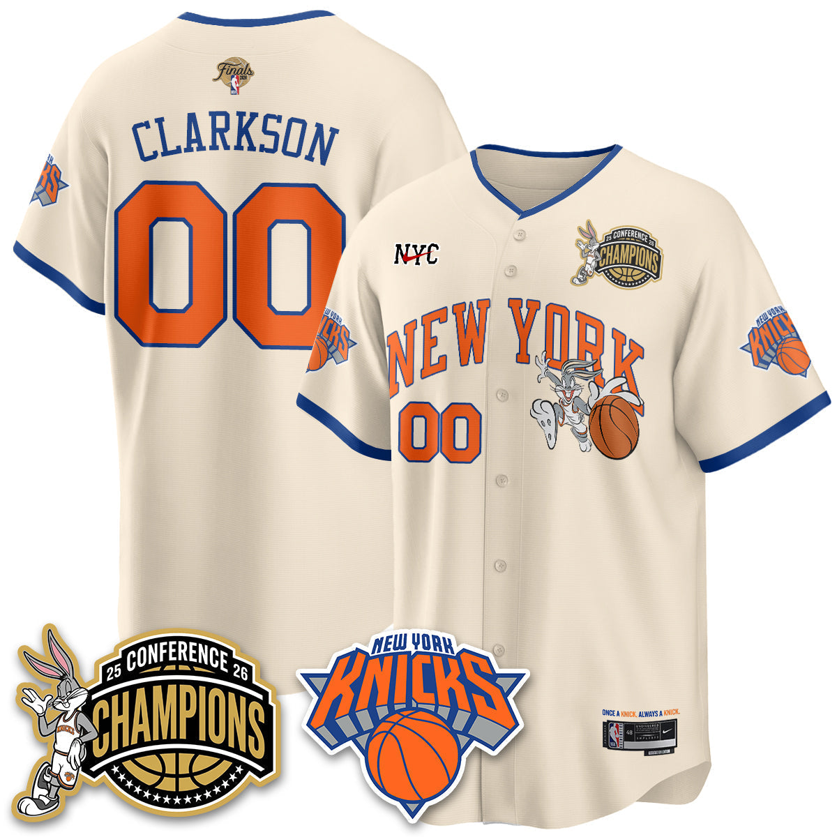 NYK 2026 NBA Finals x Bunny Vapor Jersey V2- Stitched