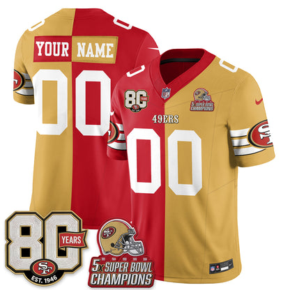 SF Split Style Vapor Custom Jersey - Stitched