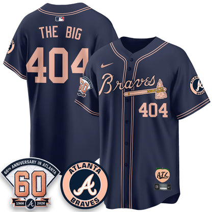 ATL 60th Anniversary Peach Edition Vapor Premier Limited Jersey - Stitched