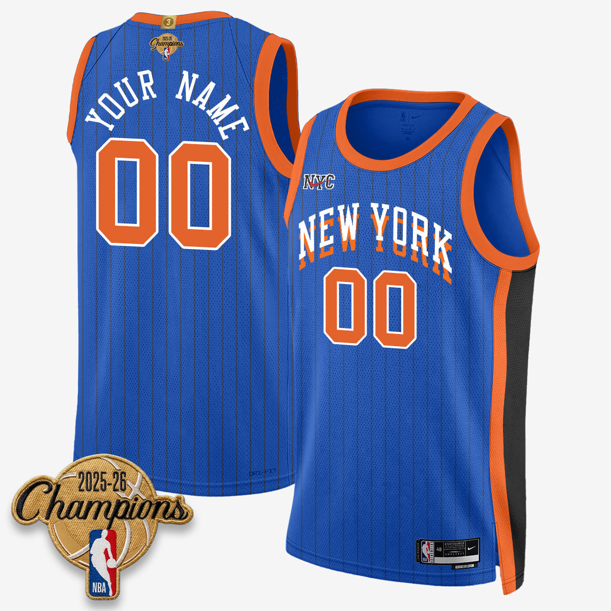 NYK 2026 Basketball Champions Vapor Custom Jersey V2- Stitched