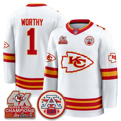 KC 4X Champs Edition Hockey Jersey - Stitched