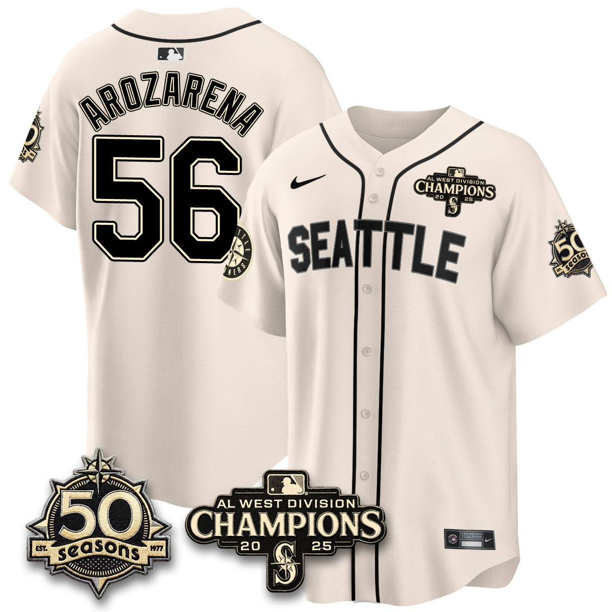 SEA Vapor Premier Limited Jersey - 50th Anniversary & AL West Division Champions - Steelheads Community Funds - Stitched