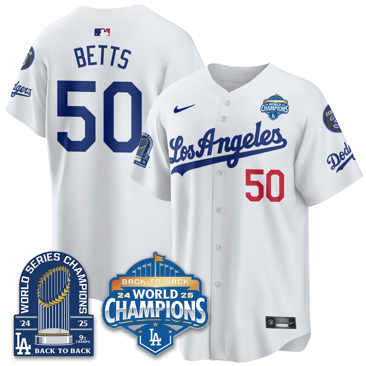 LAD Alternate Vapor Limited Jersey - 9x Champs - Stitched