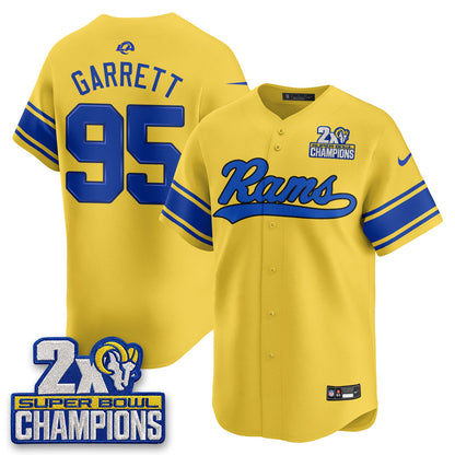 LAR 2X Champs Rivalries Baseball Vapor Jersey - Stitched