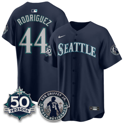 SEA Ken Griffey Jr. Patch Vapor Premier Limited Jersey - Stitched