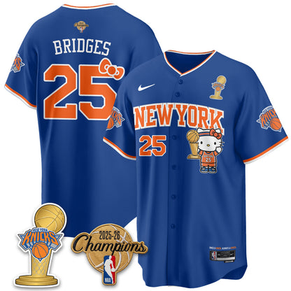 NYK 2026 NBA Champions x Meow Kitty Vapor Jersey - Stitched