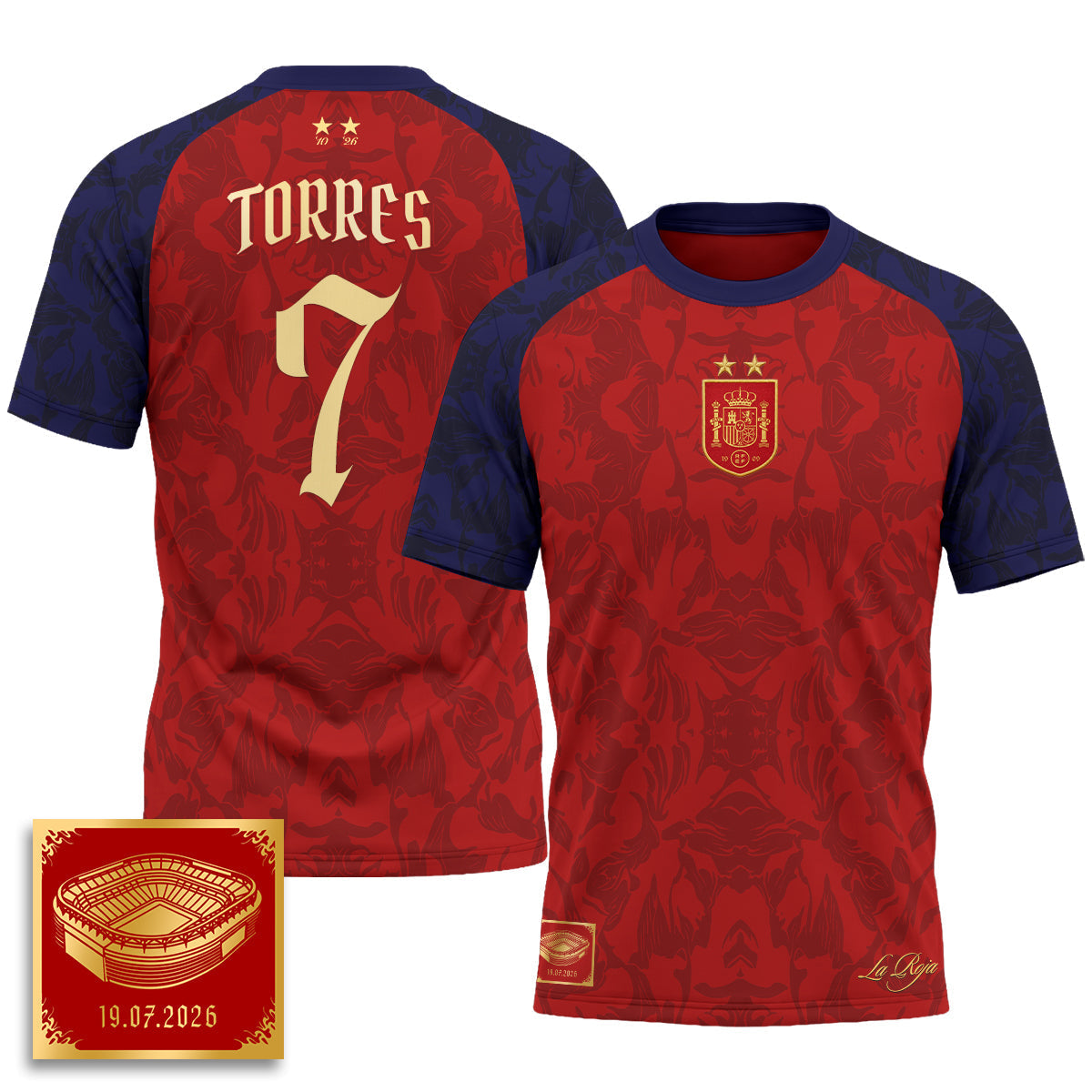 Spain 2026 Soccer Champions Vapor Jersey - Printed