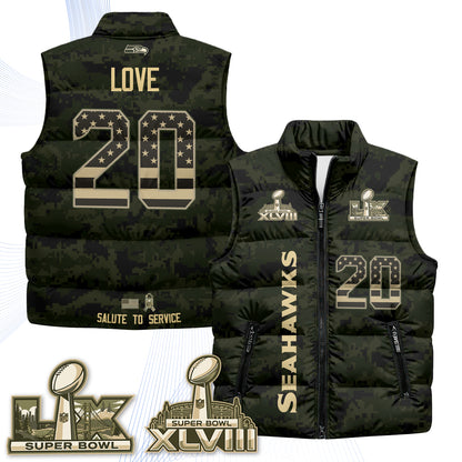 SEA 2026 Salute to Service Puffer Vest - Printed
