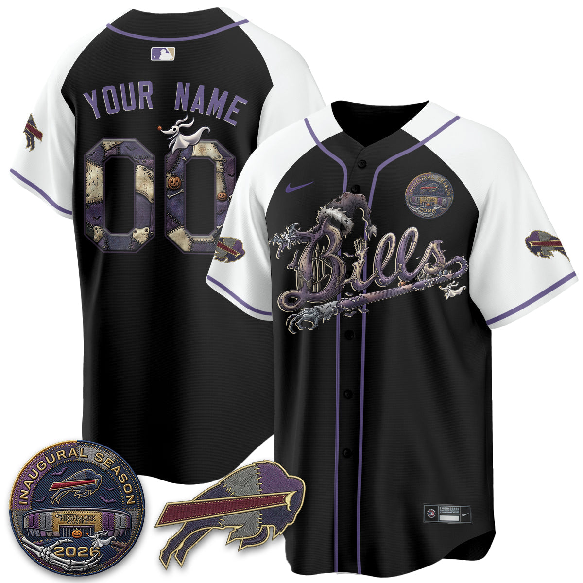 BUF 2026 Nightmare Edition Vapor Custom Baseball Jersey - Stitched