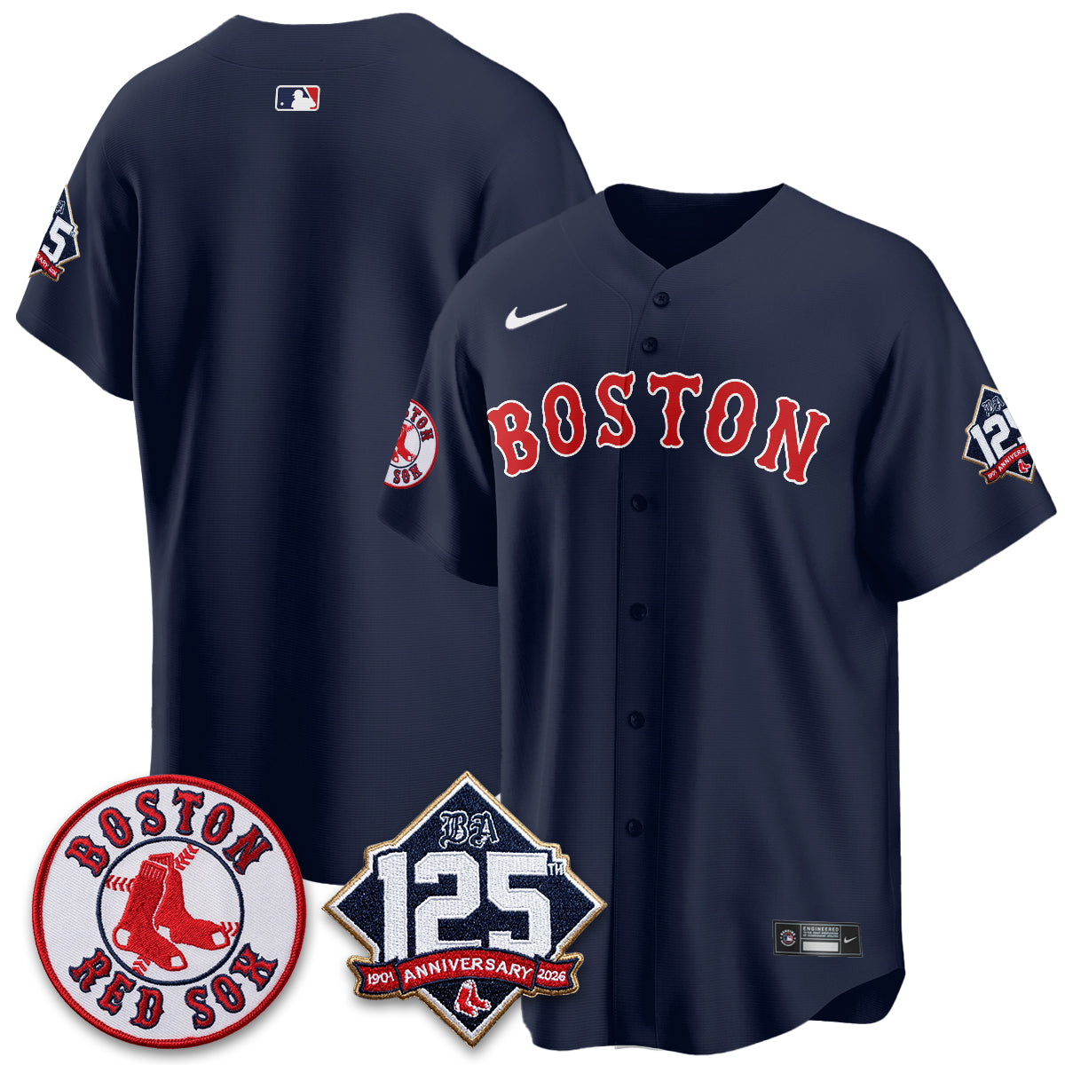 BOS 125th Anniversary Patch Vapor Jersey - Stitched-DTD