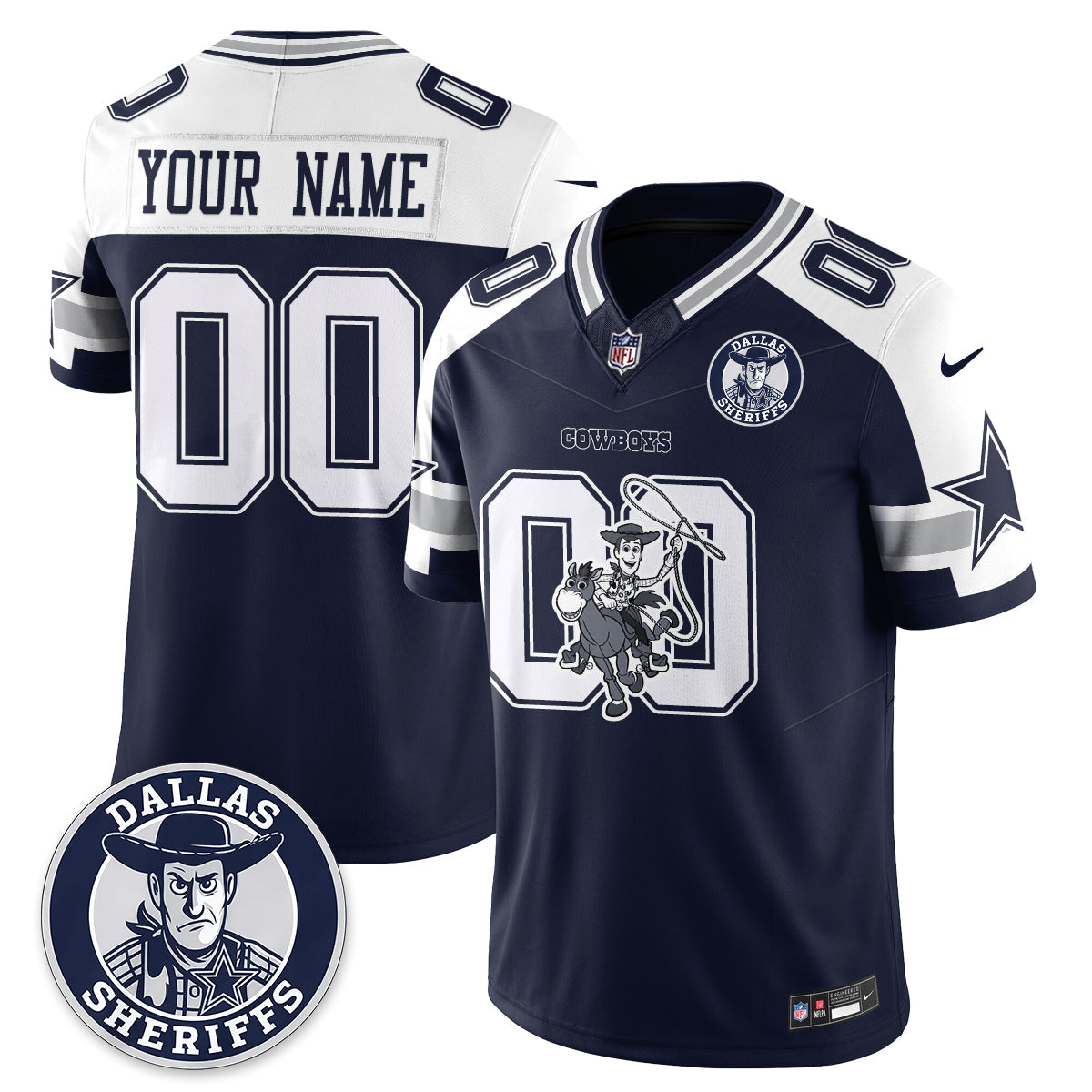 DAL x Toy Cowboy Edition Vapor Custom Jersey - Stitched