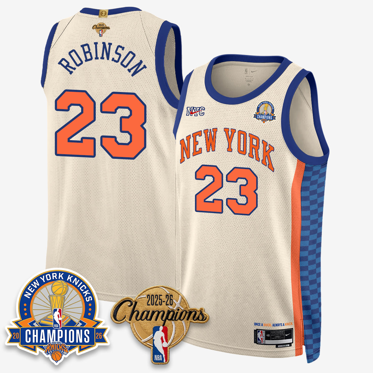 NYK 2026 Basketball Champions Special Edition Vapor Jersey V2- Stitched