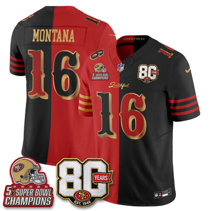 SF Rivalries Split Edition Vapor Jersey - Stitched
