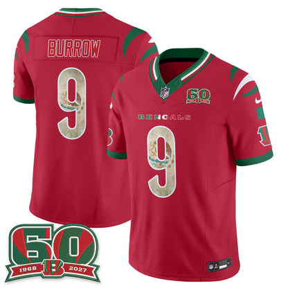 Cincinnati Bengals Mexico Edition Vapor Jersey - Stitched