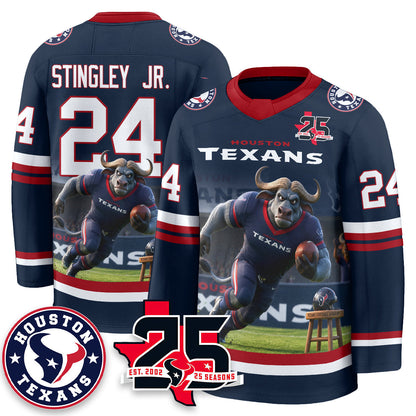 HOU x Bull Chief Edition Hockey Jersey - Printed