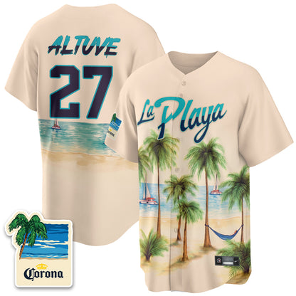 HOU Beach Connect "La Playa" Edition Vapor Jersey- Patch Stitched