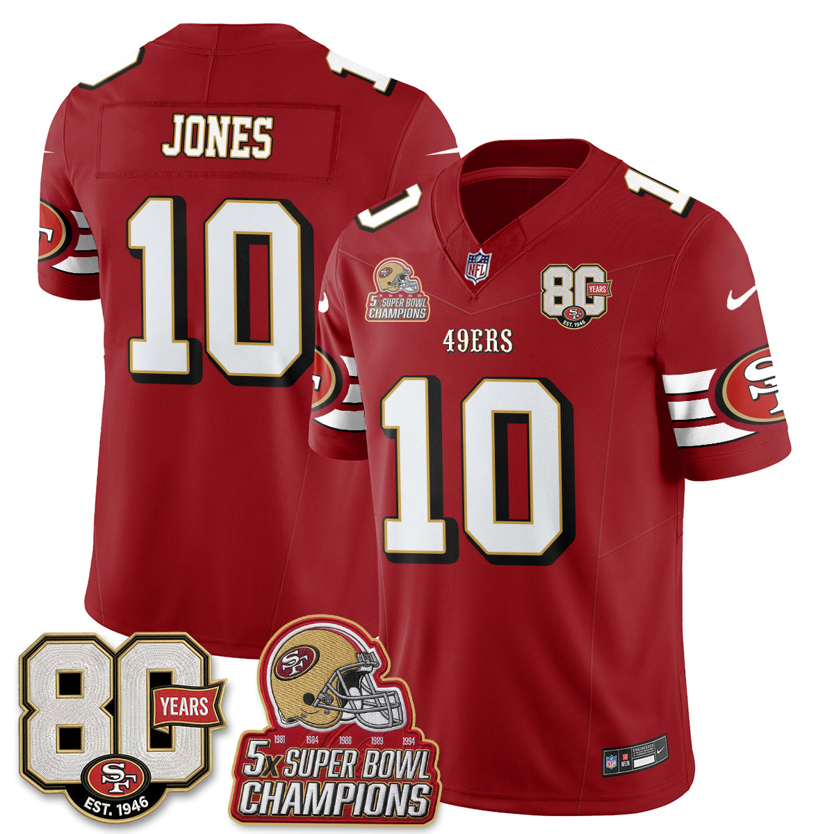 SF Throwback Vapor Jersey - Stitched