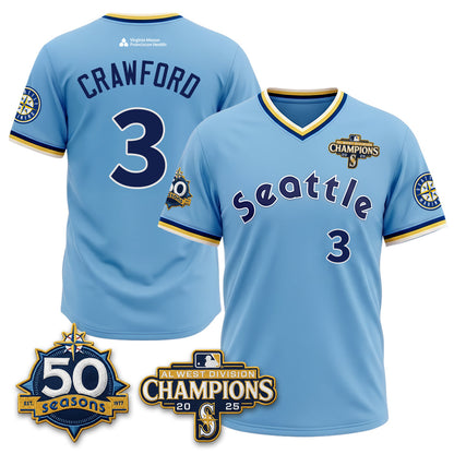 SEA 50th Anniversary Throwback Limited Jersey - Stitched