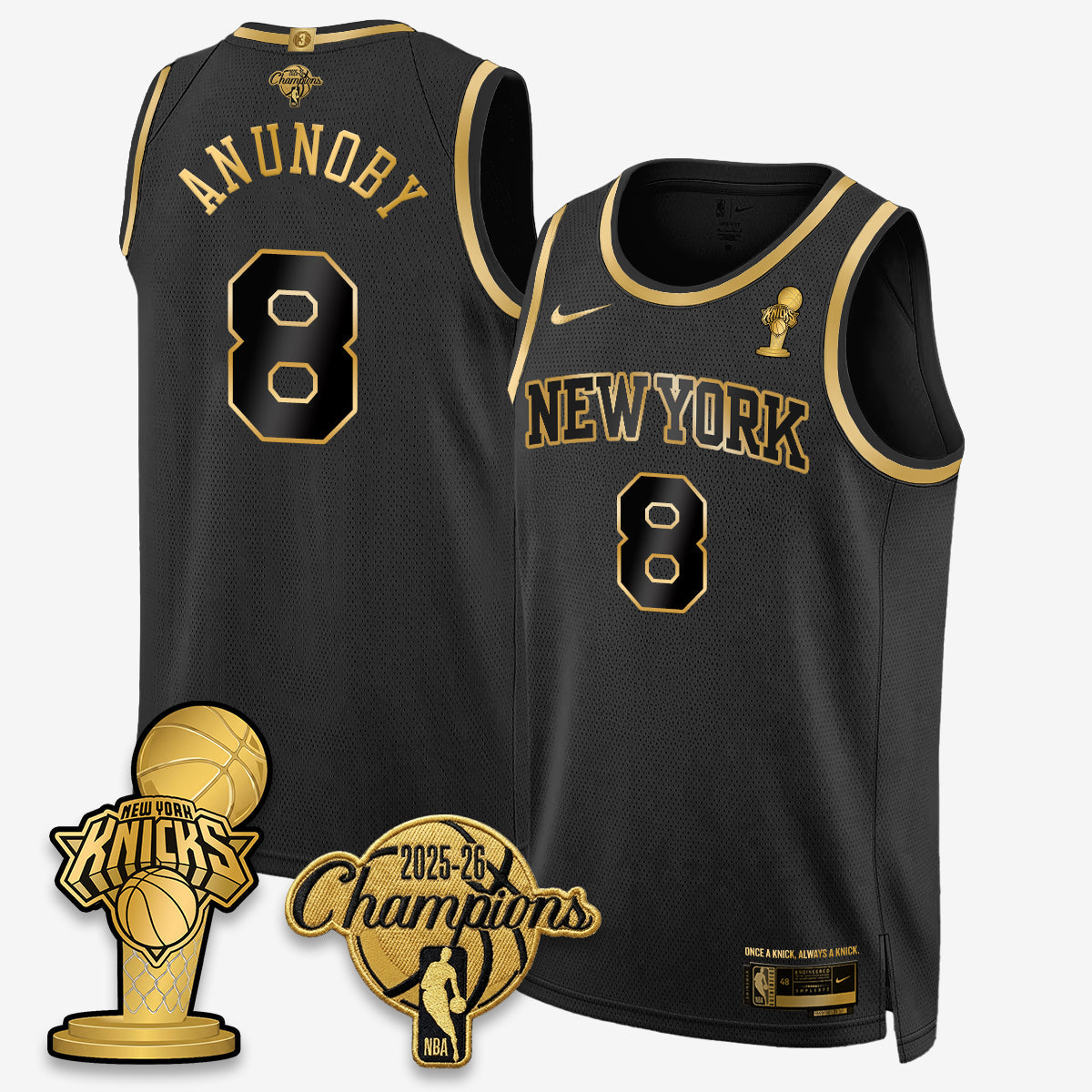 NYK 2026 NBA Champions Gold Edition Vapor Jersey - Stitched