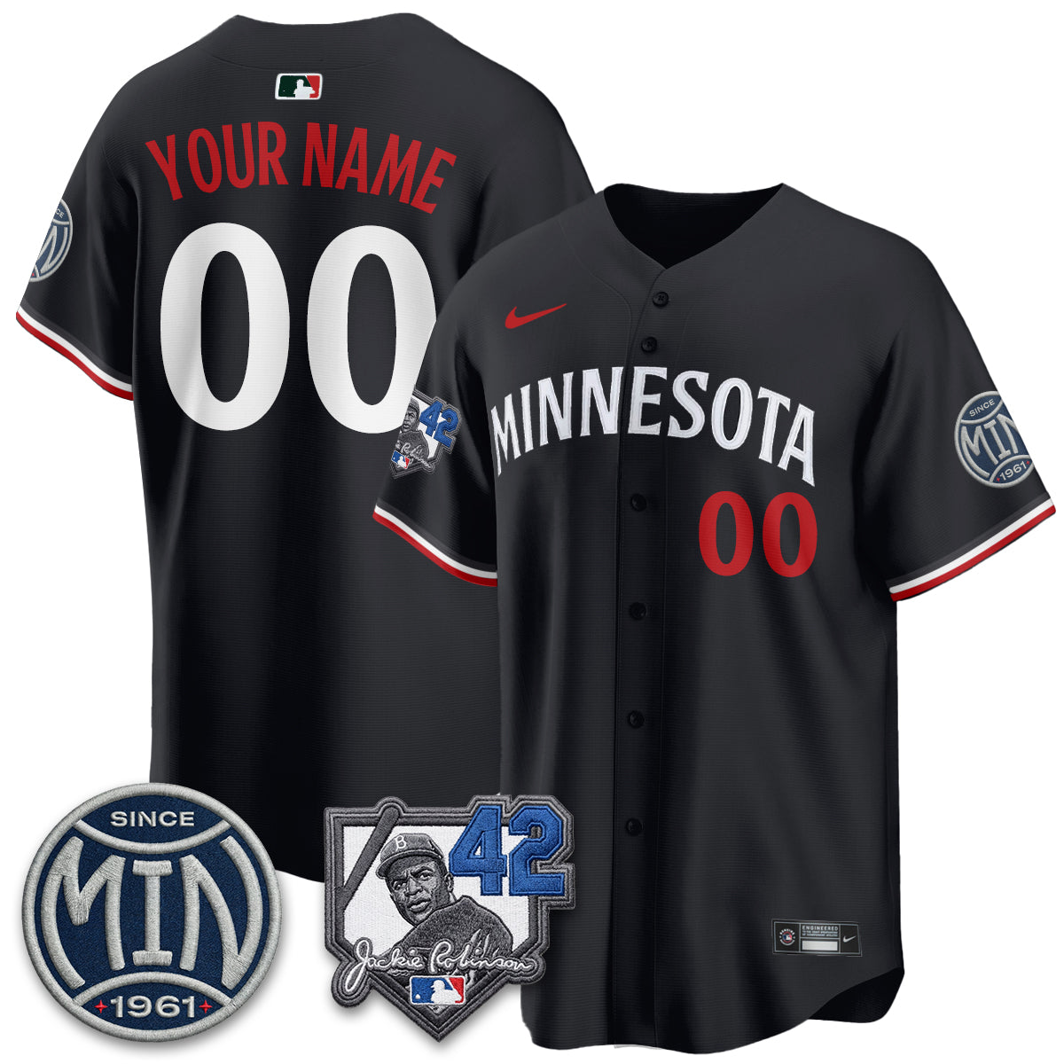 MIN 2026 Jackie Robinson Day Vapor Limited Custom Jersey - Stitched