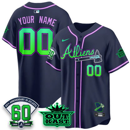 ATL x Atliens Cool Base Galaxy Version Custom Jersey - Stitched