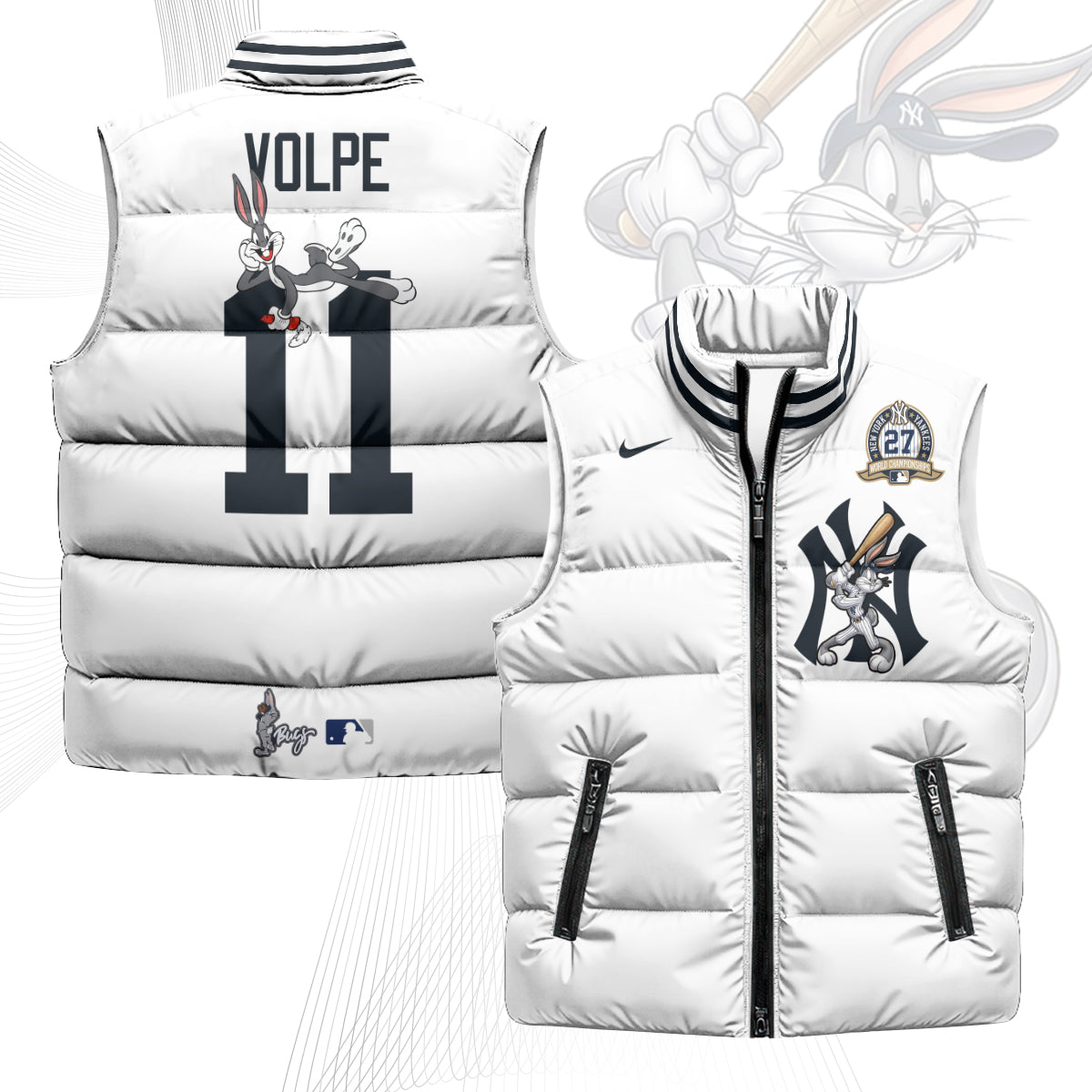 NYY Edition Unisex Puffer Vest - Printed