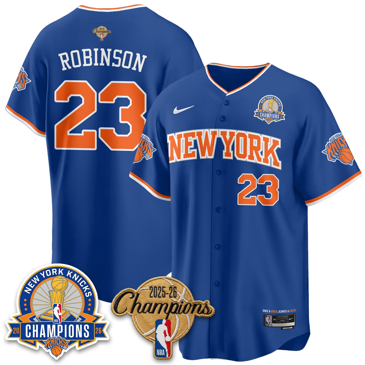 NYK 2026 NBA Champions Special Edition Vapor Jersey V2- Stitched