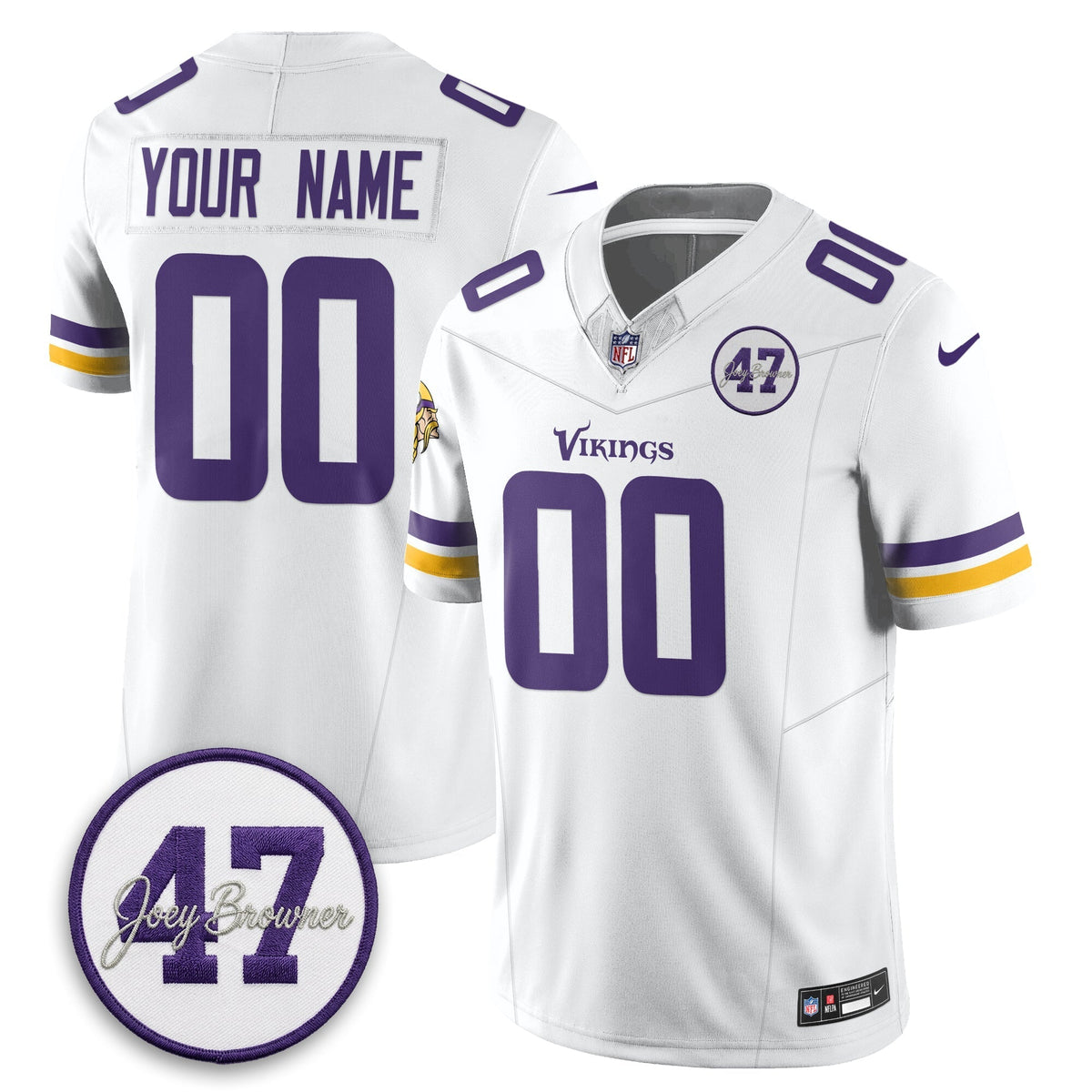MIN Joey Browner Thank You For Memories - 1960 – 2026 Football Vapor Limited Custom Jersey - Stitched