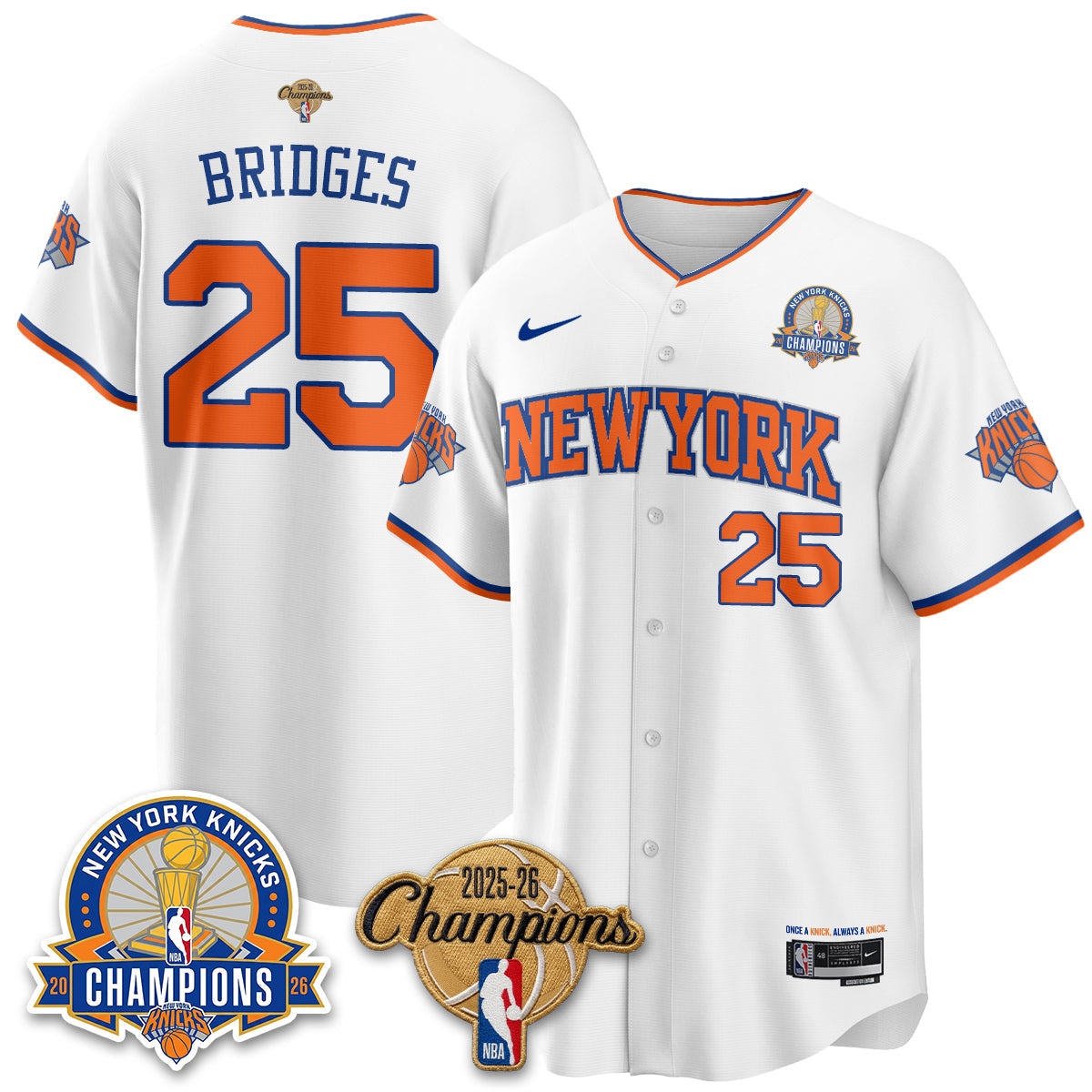 NYK 2026 NBA Champions Special Edition Vapor Jersey V2- Stitched