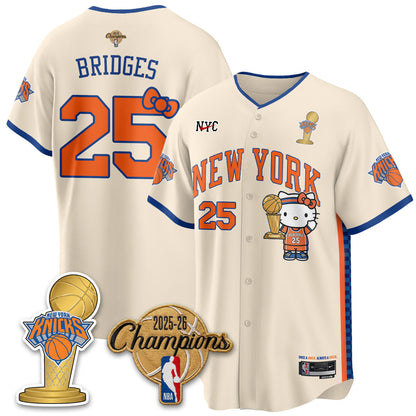 NYK 2026 NBA Champions x Meow Kitty Vapor Jersey - Stitched
