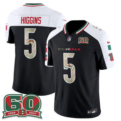 Cincinnati Bengals Mexico Edition Vapor Jersey - Stitched