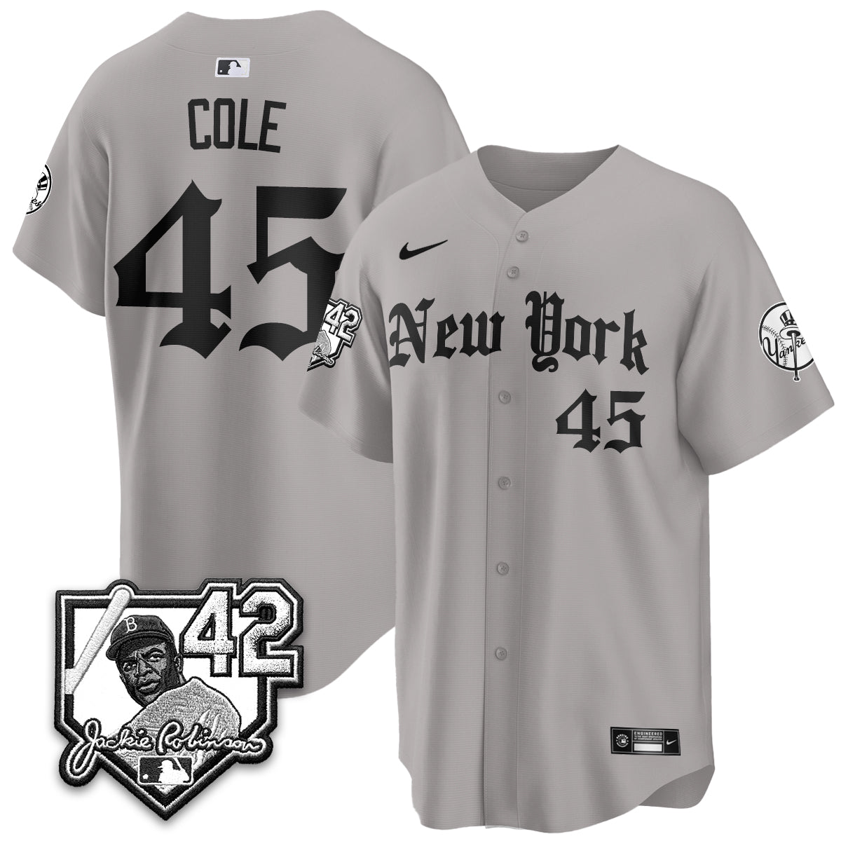 NYY 2026 Jackie Robinson Day Gothic Vapor Limited Jersey - Stitched
