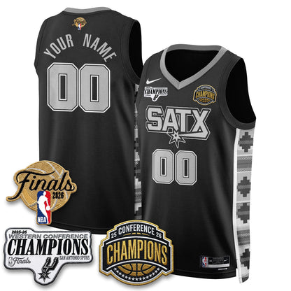 SAS 2026 NBA Western Conference Champions Vapor Custom Jersey - Stitched