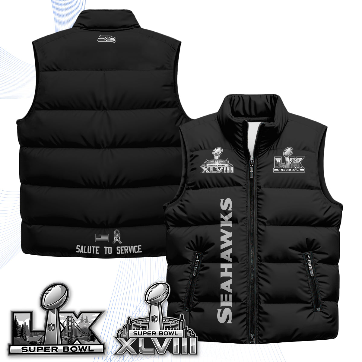 SEA 2026 Salute to Service Puffer Vest - Printed