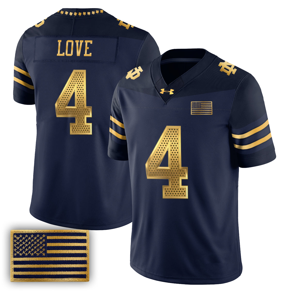 ND 2026 Shamrock Series Football Vapor Jersey - Stitched