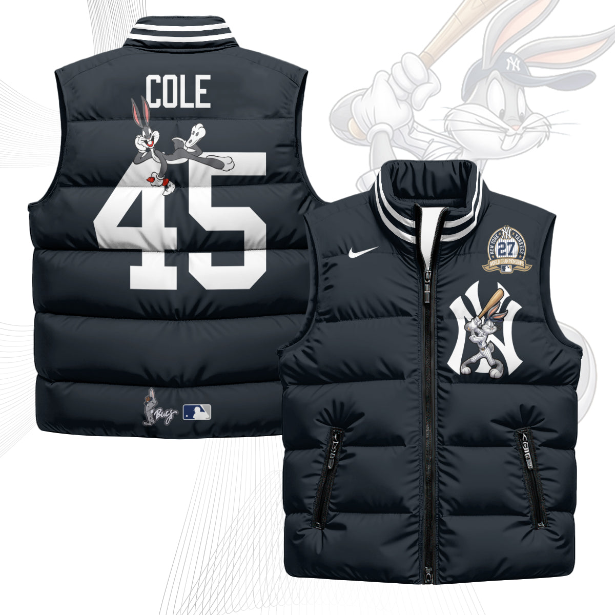NYY Edition Unisex Puffer Vest - Printed