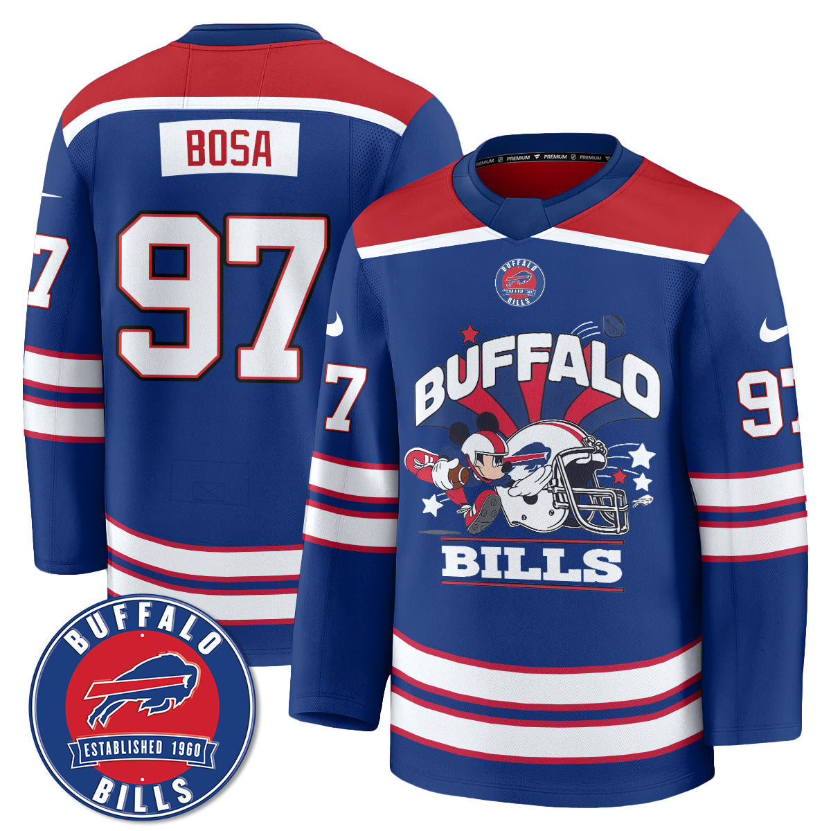 BUF x Cartoon Mouse Edition Hockey Jersey - Printed