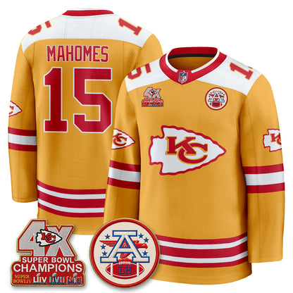 KC 4X Champs Edition Hockey Jersey - Stitched