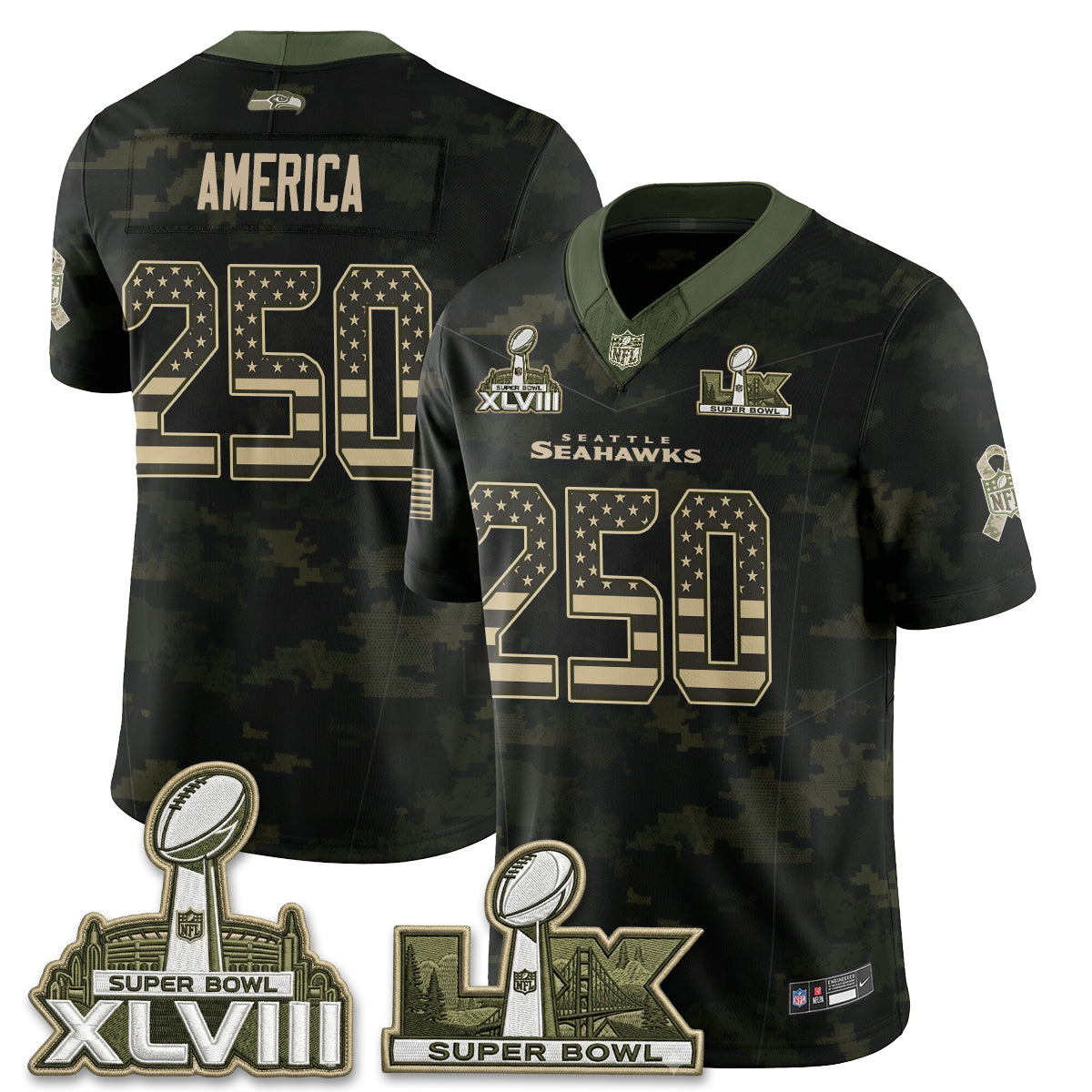 SEA 2026 Salute to Service Edition Vapor Jersey V2- Stitched