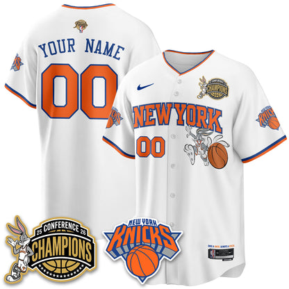 NYK 2026 NBA Finals x Bunny Vapor Custom Jersey V2- Stitched