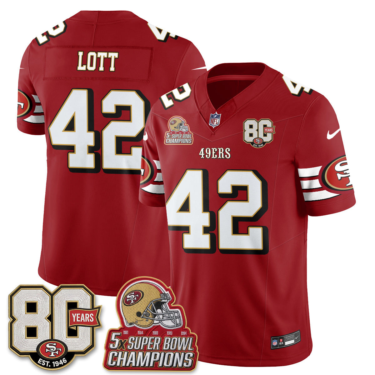 SF Throwback Vapor Jersey - Stitched