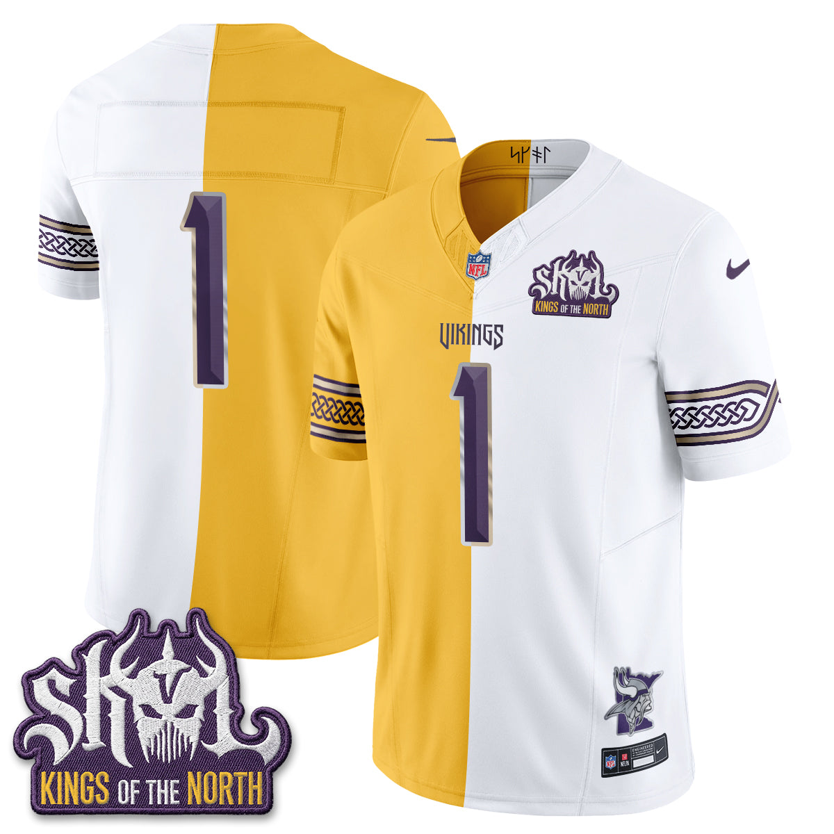 MIN 2026 Rivalries Split V2 Vapor Jersey - Stitched