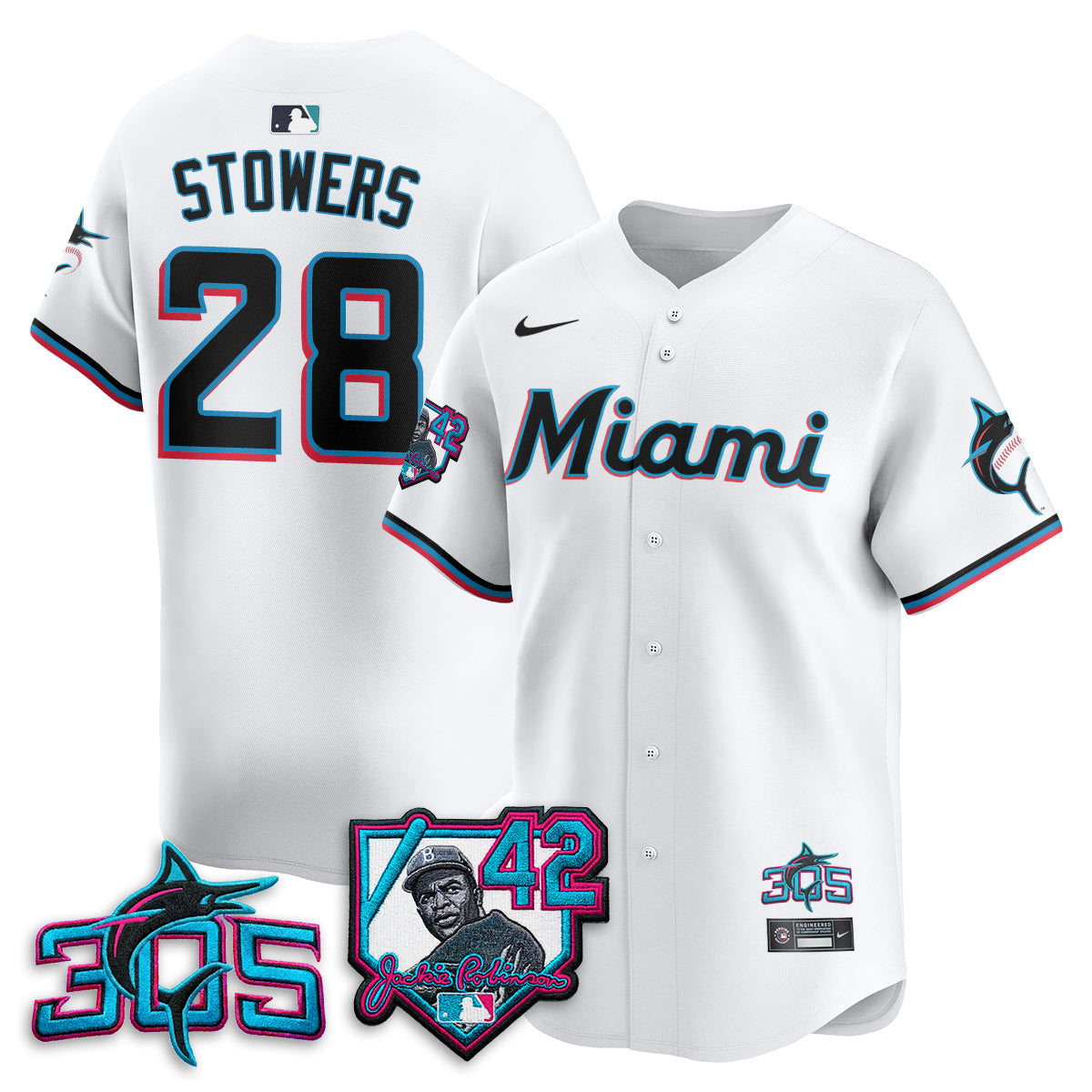 MIA 2026 Jackie Robinson New Era Vapor Limited Jersey - Stitched