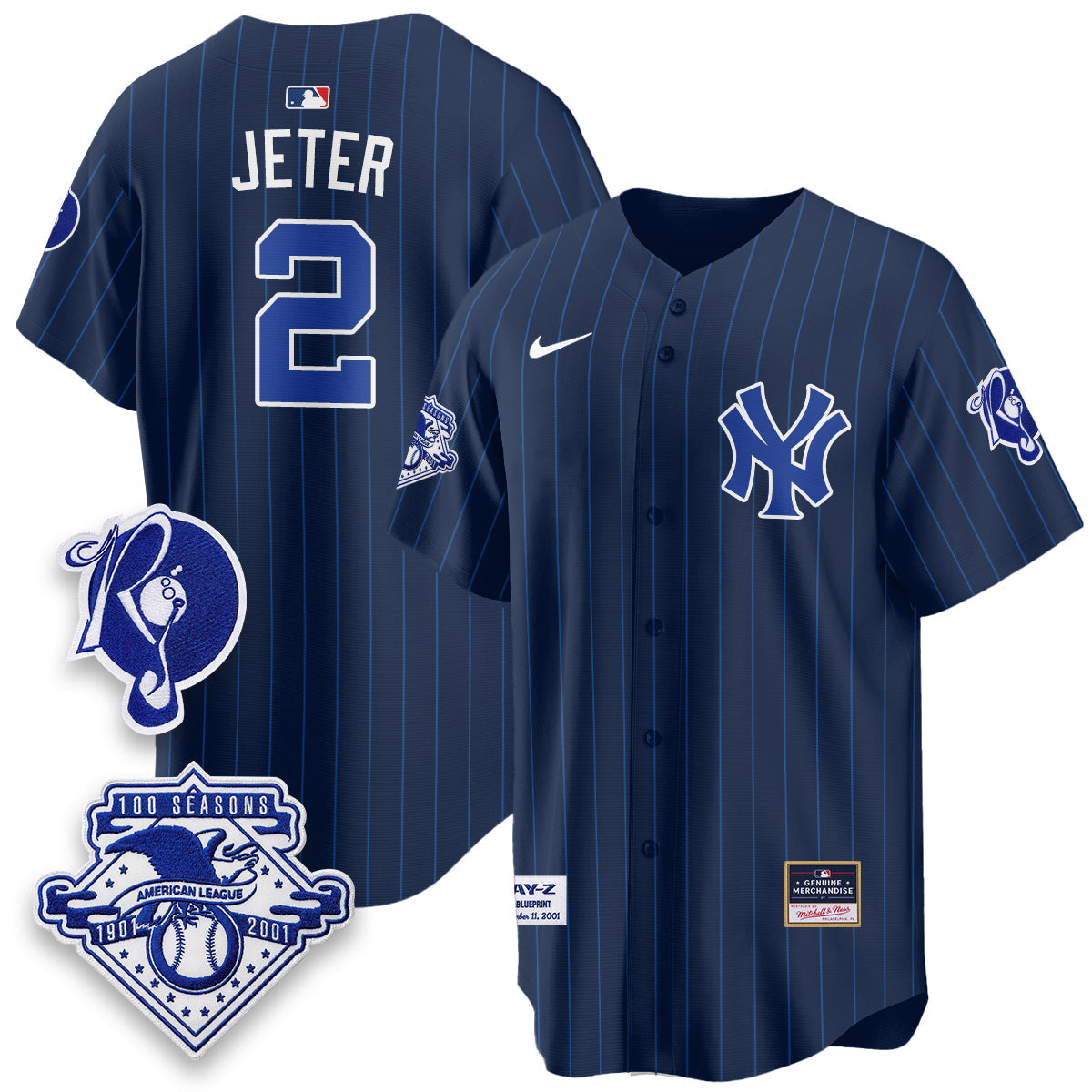 NYY x Jay Z Edition Vapor Jersey - Stitched