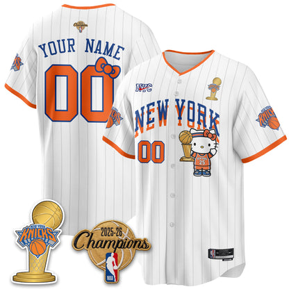 NYK 2026 NBA Champions x Meow Kitty Vapor Custom Jersey - Stitched