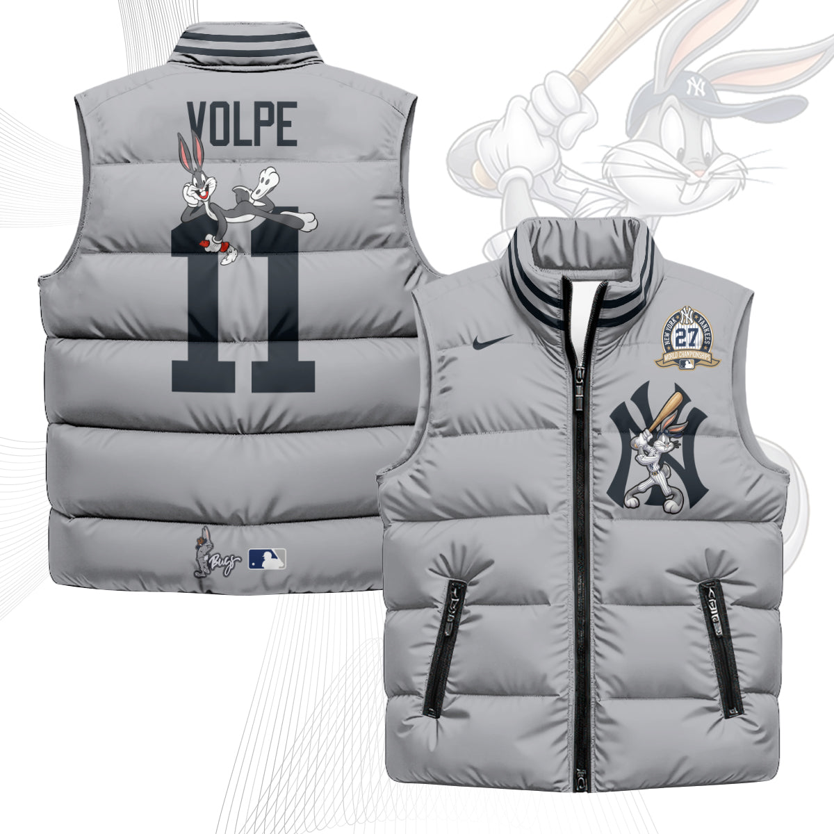 NYY Edition Unisex Puffer Vest - Printed