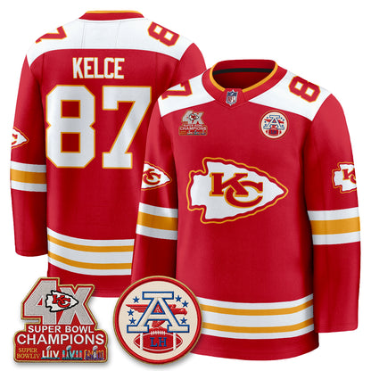 KC 4X Champs Edition Hockey Jersey - Stitched