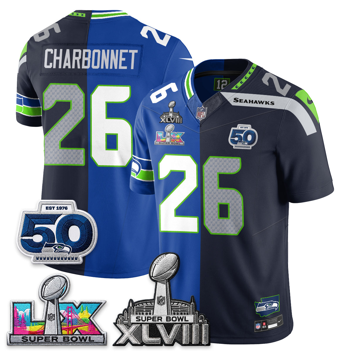SEA SB LX Champs Split Edition Vapor Jersey - Stitch