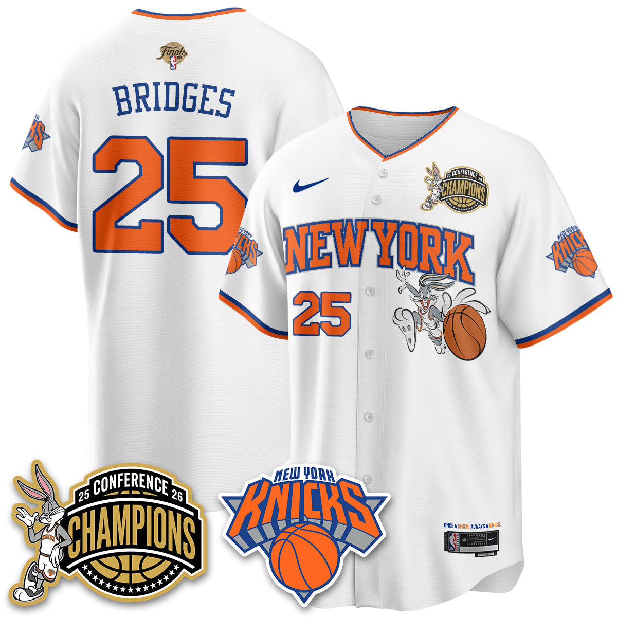 NYK 2026 NBA Finals x Bunny Vapor Jersey V2- Stitched